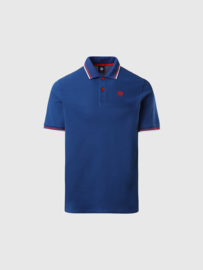 North Sails SS Polo with Logo - Ocean Blue