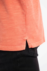 Weird Fish Indy Garment Dyed Polo - Dark Coral