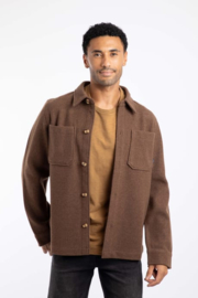 Weird Fish Charles Plain Over Shirt - Mocha