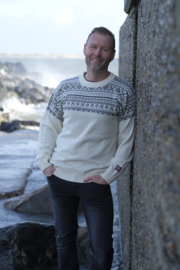 Arctic Circle Magne Noorse Sweater - 100% merino wol -  white