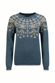 Weird Fish Miska Fair Isle Jumper - Navy