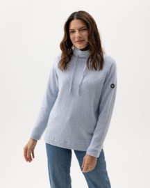 Holebrook Angelika WP Gebreide winddichte trui in wolmix - Illusion Blue