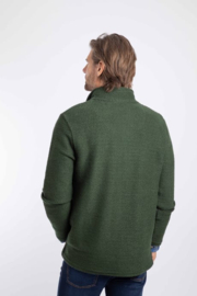 Weird Fish Cruiser 1/4 Zip Eco Macaroni Sweatshirt - Duck Green