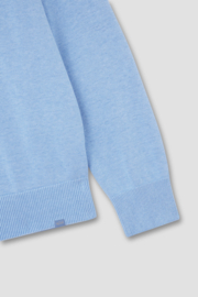 x Paul & Shark Sweater in Fresh Cotton with Contrasting Linen Details - Allure