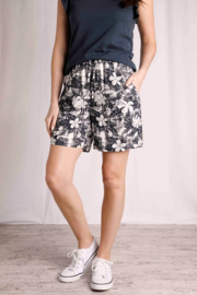 Weird Fish Sundance Eco Viscose Printed Shorts - Dark Denim