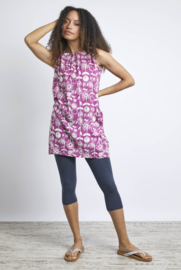 Weird Fish Juhi Eco Viscose Printed Tunic - Boysenberry SS22