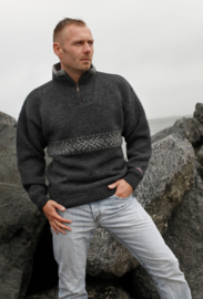 Norwool Windstopper  Sweater - 100% pure nieuwe wol - donkergrijs (uniseks)