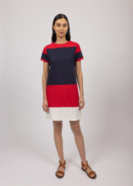 Saint James SILENE Dress - Tulipe/Marine/Craie SS229