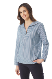 Mousqueton Alina blouse - abysse/blanc