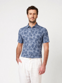 Desoto Casual Kent Hemd - blue bleached denim with blue