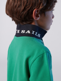 North Sails SS Polo with Graphic - Garden Green