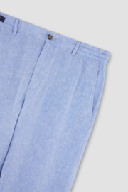 x Paul & Shark 100% Linen Chino Trousers with drawstring - Granada Sky