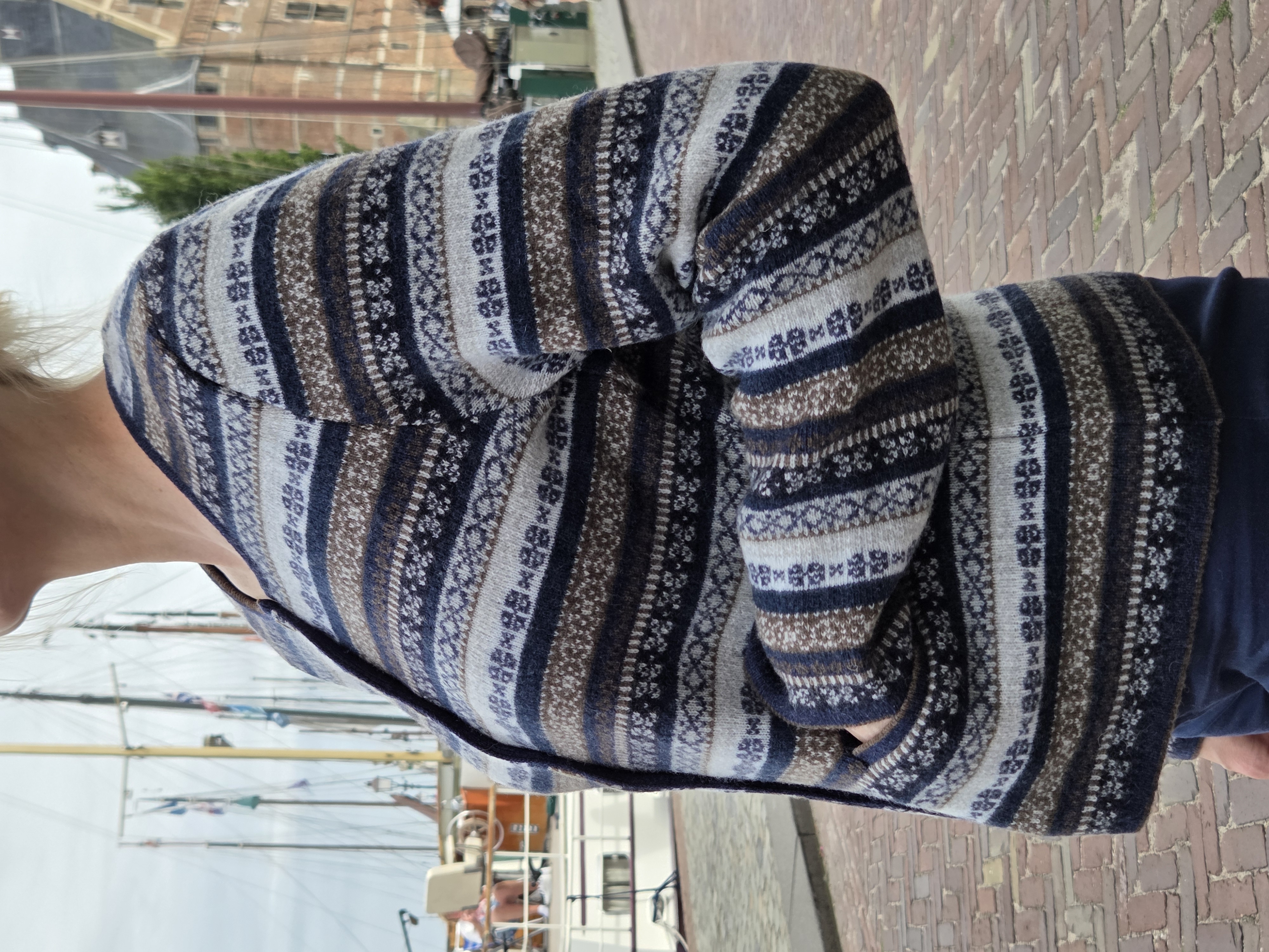 Emerald GRANO Jacquard Vest - Navy