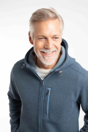 Weird Fish LOCKIE  Full Zip Bonded Fleece - Blue Mirage