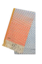 Weird Fish Jadida Eco Brushed Zig-Zag Scarf - Pale Denim