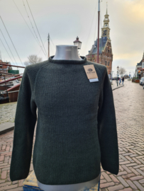 Emerald JURMO wool sweater round neck - pine green