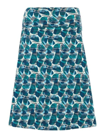 Weird Fish - Organic Printed Jersey Skirt - Malmo - Bottle Green - SS21
