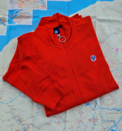 North Sails Full Zip Sweatshirt W/Logo - Lobster SS22