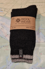 Noorse Wollen Sokken Eskimo (80% virgin superior wool) - Dark grey