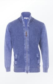 Piece of Blue Nice Jacket with a high Collar and Herringbone band – Light indigo blue