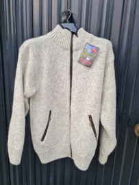 Norwool Noors Vest  - 100% pure nieuwe scheerwol - ecru gemêleerd (uniseks)