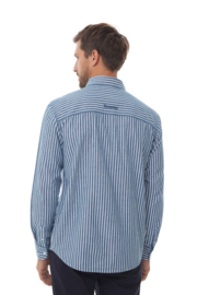 Mousqueton Fabig Chambray Overhemd - Abysse/Blanc