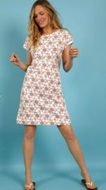 Weird Fish - Organic Printed Jersey Dress- Tallahassee - Light Cream - SS21