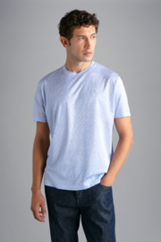 Paul & Shark Cotton & Silk Shirt with Shark embroided - light blue