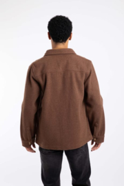 Weird Fish Charles Plain Over Shirt - Mocha