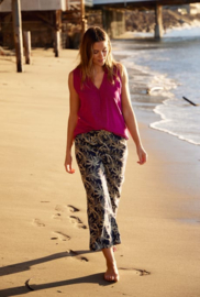 Weird Fish Tresco Lenzing EcoVero™ Cropped Trousers - Midnight