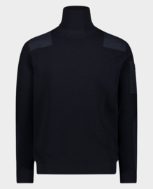 Paul & Shark Wool Turtle Neck with Typhoon cotton details - navy