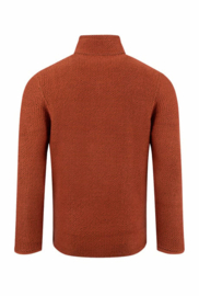 Weird Fish Cruiser 1/4 Zip Eco Macaroni Sweatshirt - Baked Clay
