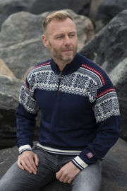 Arctic Circle Noorse Sweater - 100% merino wol - navy