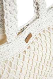 Weird Fish Cozumel Crochet Tote Bag - Light Cream SS22