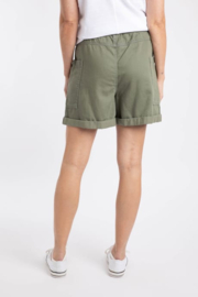 Weird Fish Cynthia Cotton Twill Shorts - Woodland Sage