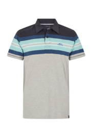 Weird Fish Albury Eco Chest Stripe Polo - Sky Blue