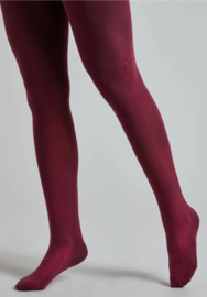 Weird Fish Una Plain Tights - burgundy 