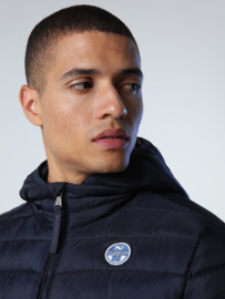 North Sails Skye Hooded pufferjas - Navy Blue AW22