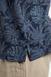 Weird Fish Sarat Printed Polo Shirt - Blue Mirage