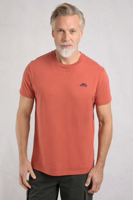 Weird Fish Fished Organic Cotton T-Shirt - baked clay