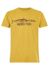 Weird Fish - Organic Garnment Dyed Tee - Skewer - Mustard - SS21