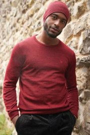 Apu Kuntur Alpaka Pullover BASIC - Rot meliert