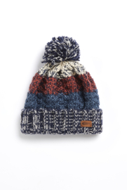 Weird Fish HUTCHINS Eco Block Striped Hat - Brick Red AW22