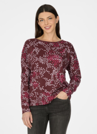 Ragwear Shimona Long Print Shirt - Wine