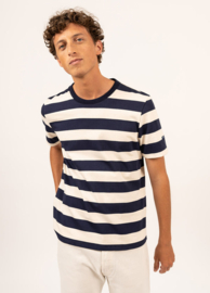 Saint James Pirou shirt ss - marine/ecru