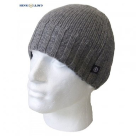 Henri Lloyd Knitted Beanie Soft Wool - Grey / Black