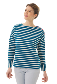 Mousqueton MADALEN Shirt - Petrole/Ecru