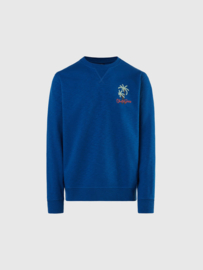 North Sails Crewneck Sweatshirt Slub Organic Fleece - Ocean Blue