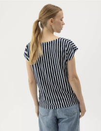 Holebrook Ellen Capsleeves Shirt - Navy/Off White