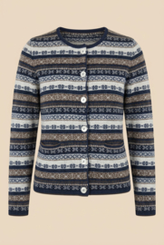 Emerald GRANO Jacquard Vest - Navy